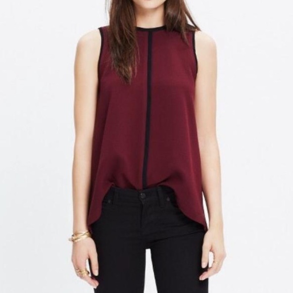 Madewell Tops - NWOT Madewell crepe canal binding tank blouse